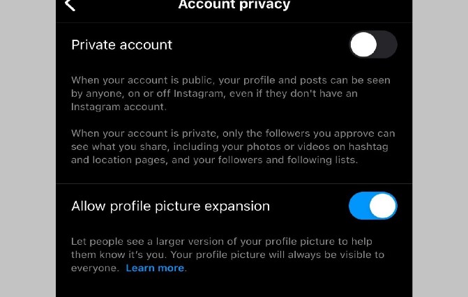 ınstagram profil fotoğrafı gizleme özelliği
