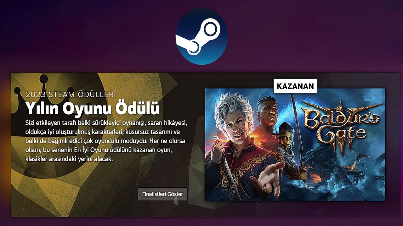 2024 Yılının İlk Günlerinde 2023 Steam Ödülleri Sahiplerini Buldu! Baldur's Gate 3 Yine En İyi Oyun Seçildi