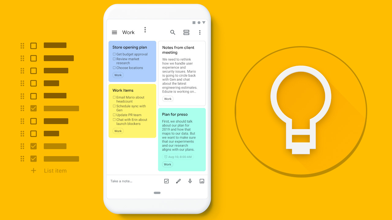 Google Keep Android'de Yeni Bir Özellik Deniyor