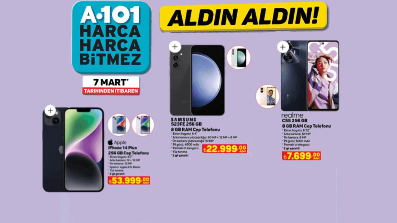 A101 iPhone 14 Plus ve Samsung Galaxy S23 FE Fiyatı Ne Kadar